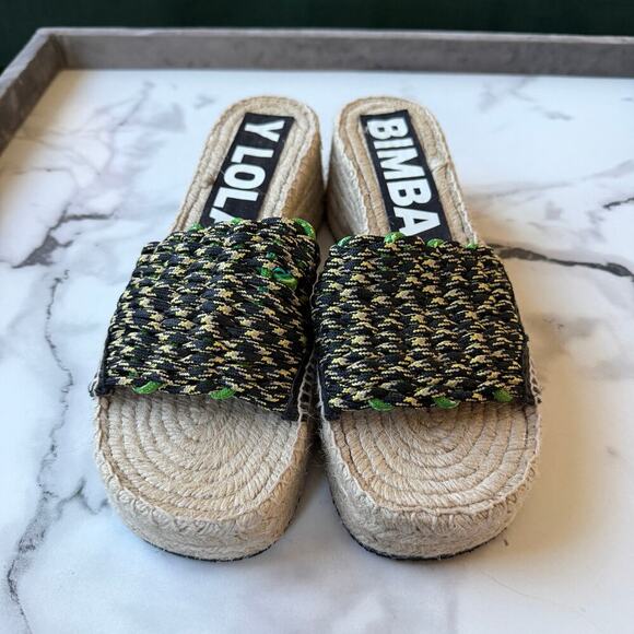 NEW Bimba y Lola Macrame Espadrille Mule Sandals Size EU 41 - Picture 3 of 9